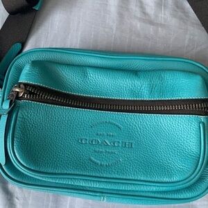 Coach Turquoise Leather messenger Bag